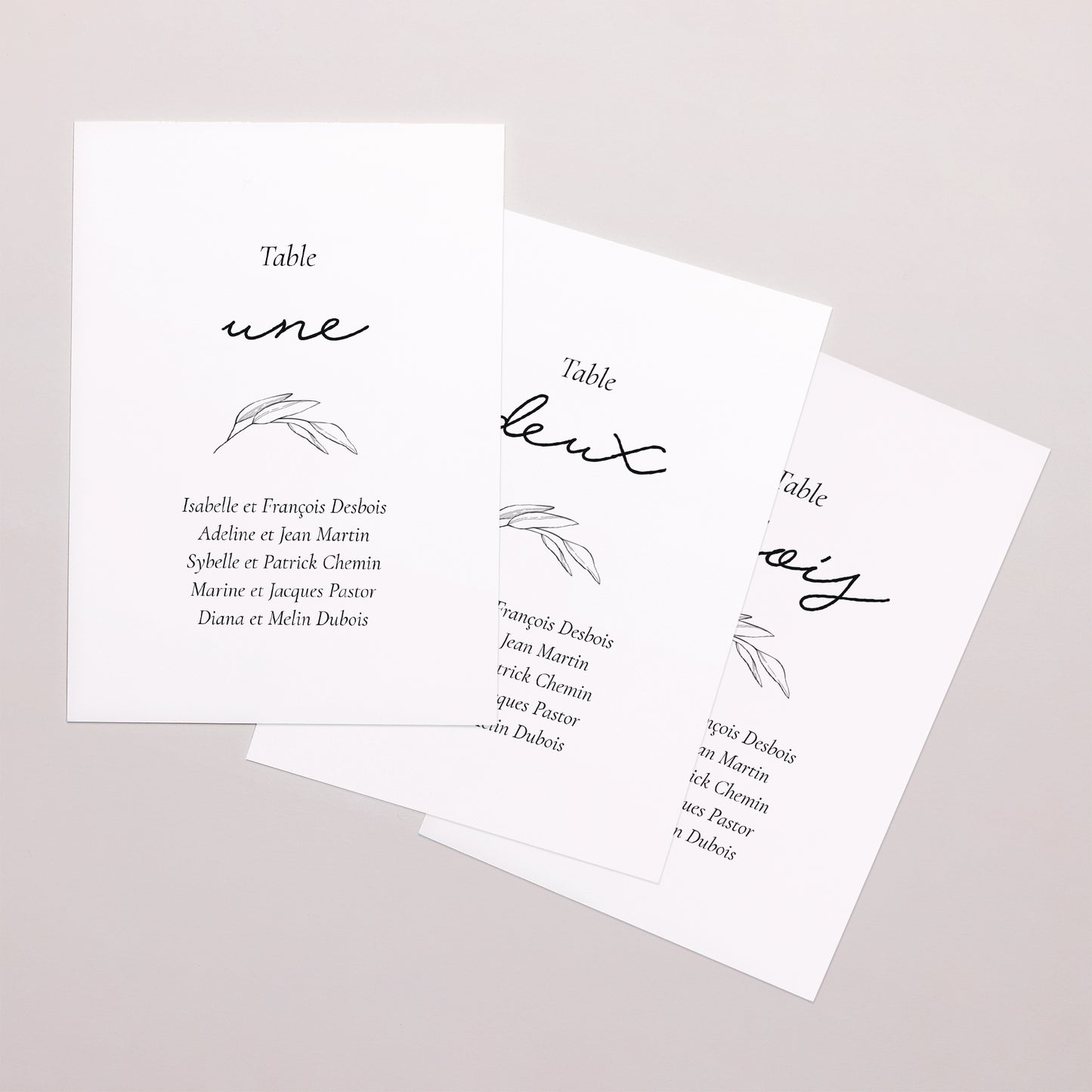 Marque table Mariage Rectangle Maman et Papa branche photo N° 1