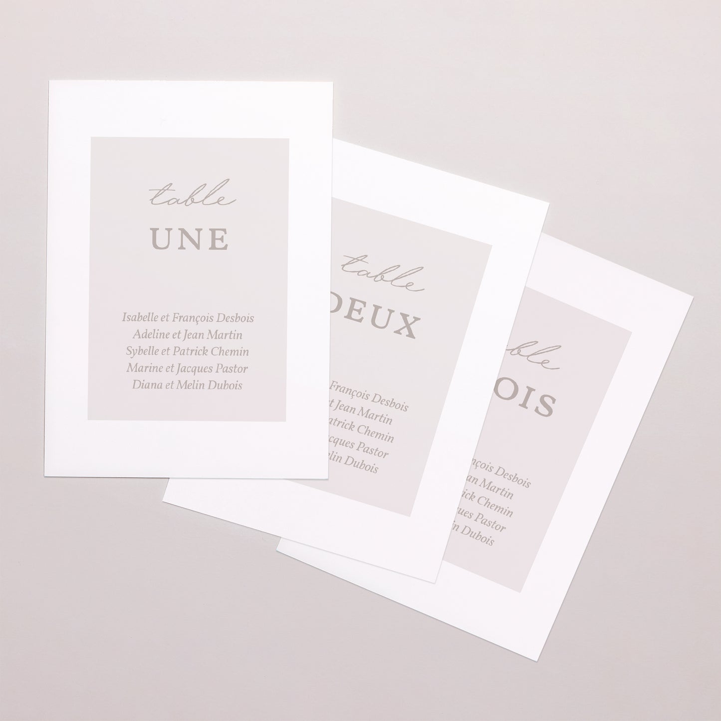 Marque table Mariage Rectangle Typo script photo II photo N° 1