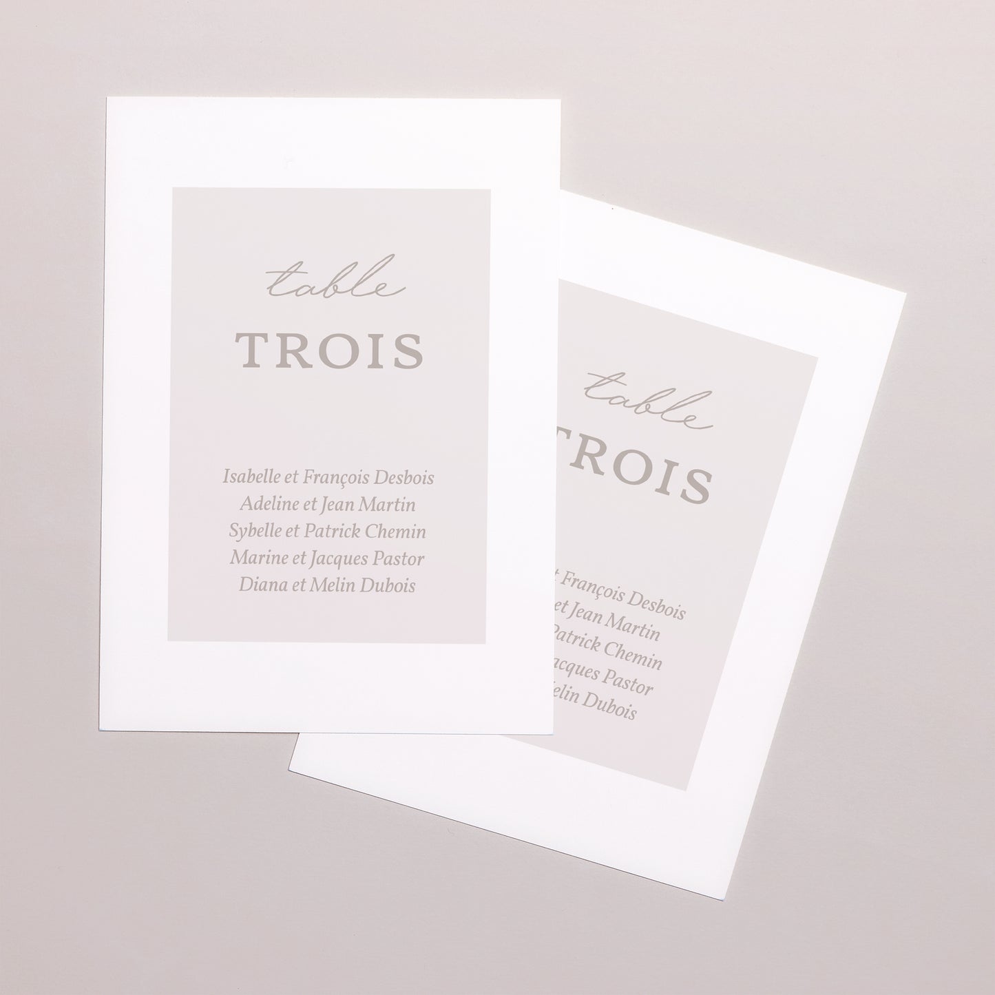 Marque table Mariage Rectangle Typo script photo II photo N° 2