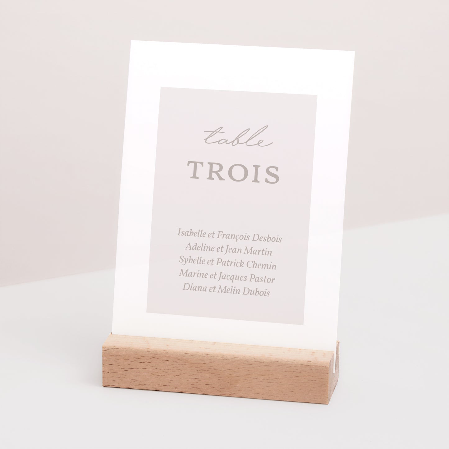 Marque table Mariage Rectangle Typo script photo II photo N° 3