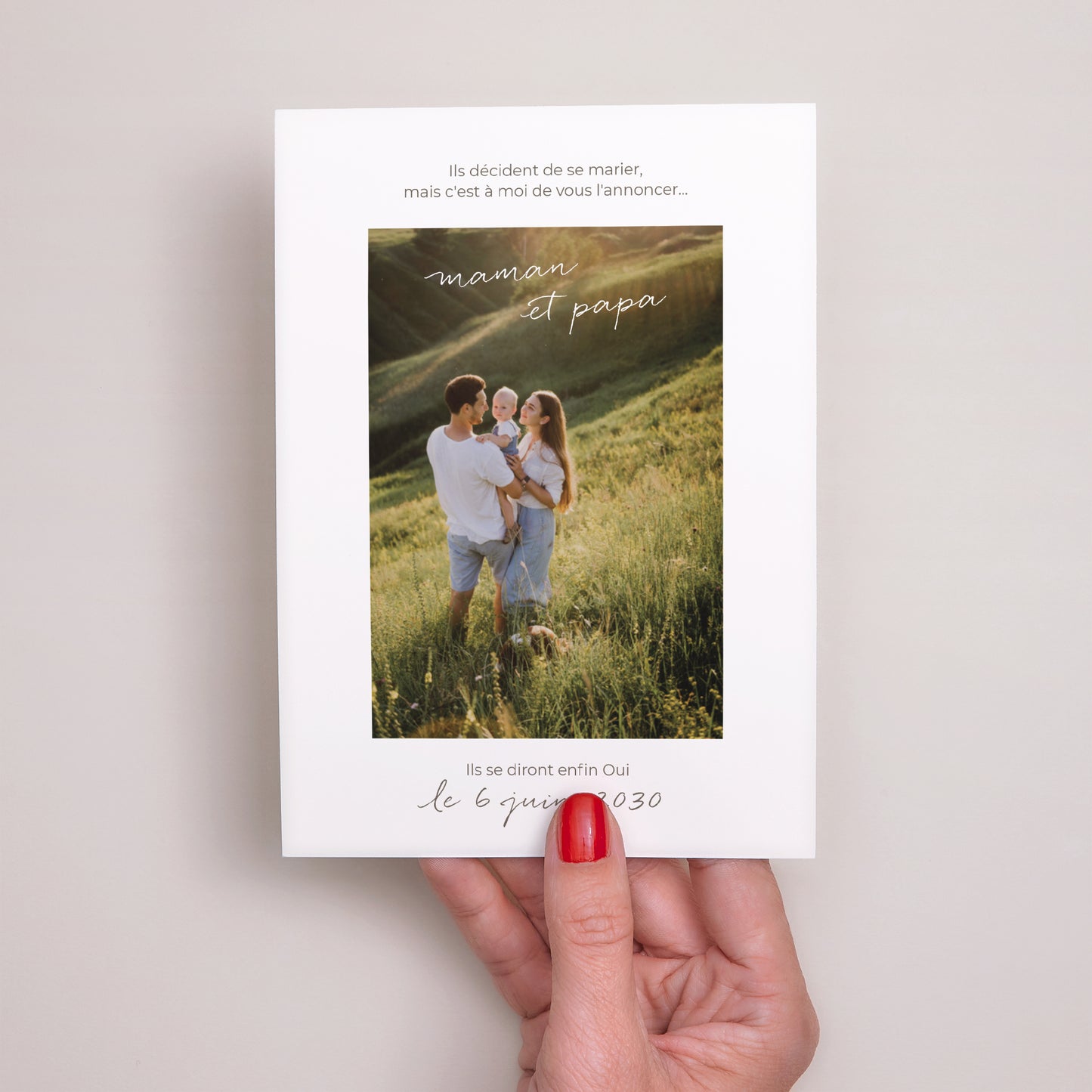 Faire-part Mariage Portrait Maman et Papa se marient II photo N° 2