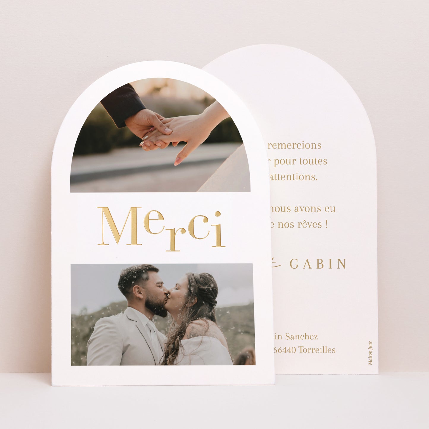Remerciements Mariage Arche On se marie II photo N° 1