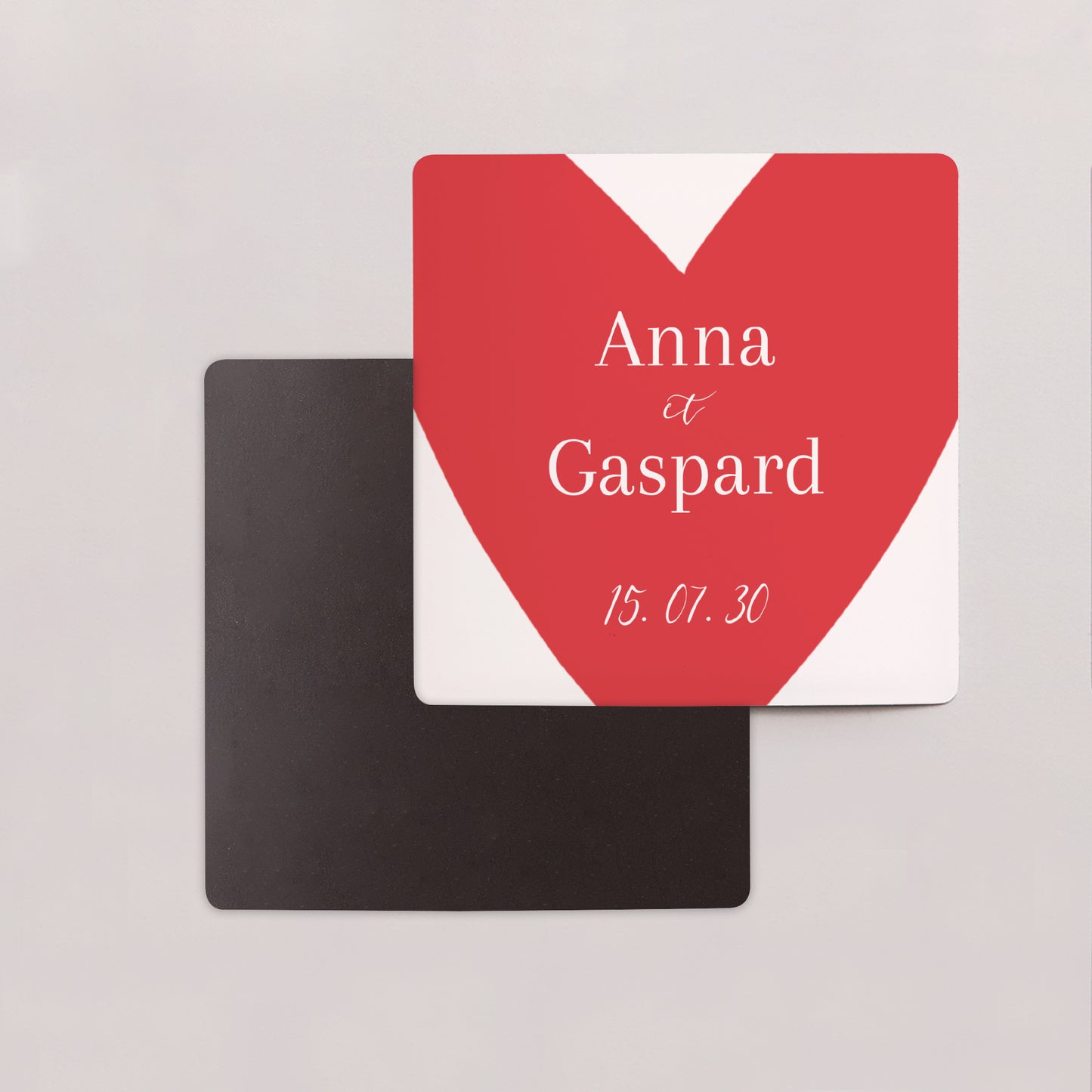 Save the date Mariage Lot de 9, magnétique coeur sur toi photo N° 2