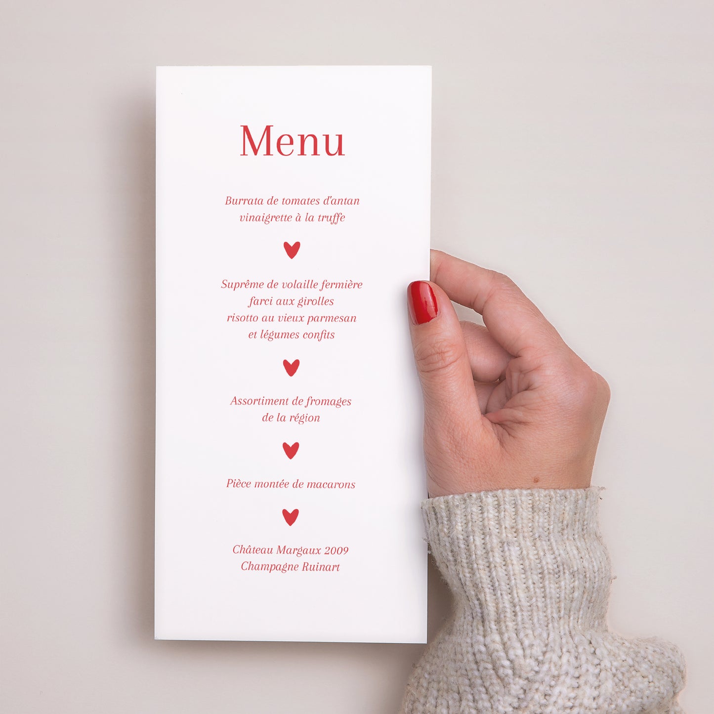 Menu Mariage Panoramique portrait Coeur sur toi photo N° 3