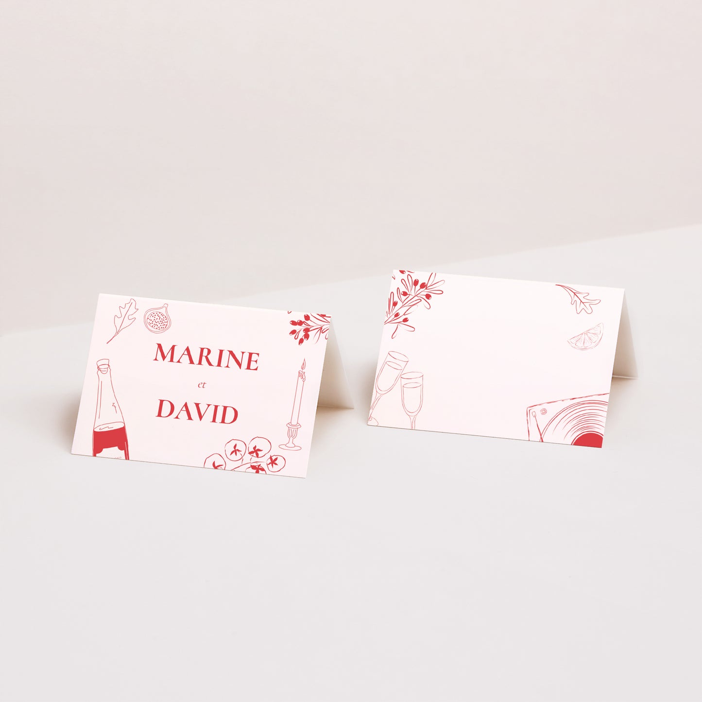 Marque-place Mariage 2 volets Be our guest ! photo N° 1
