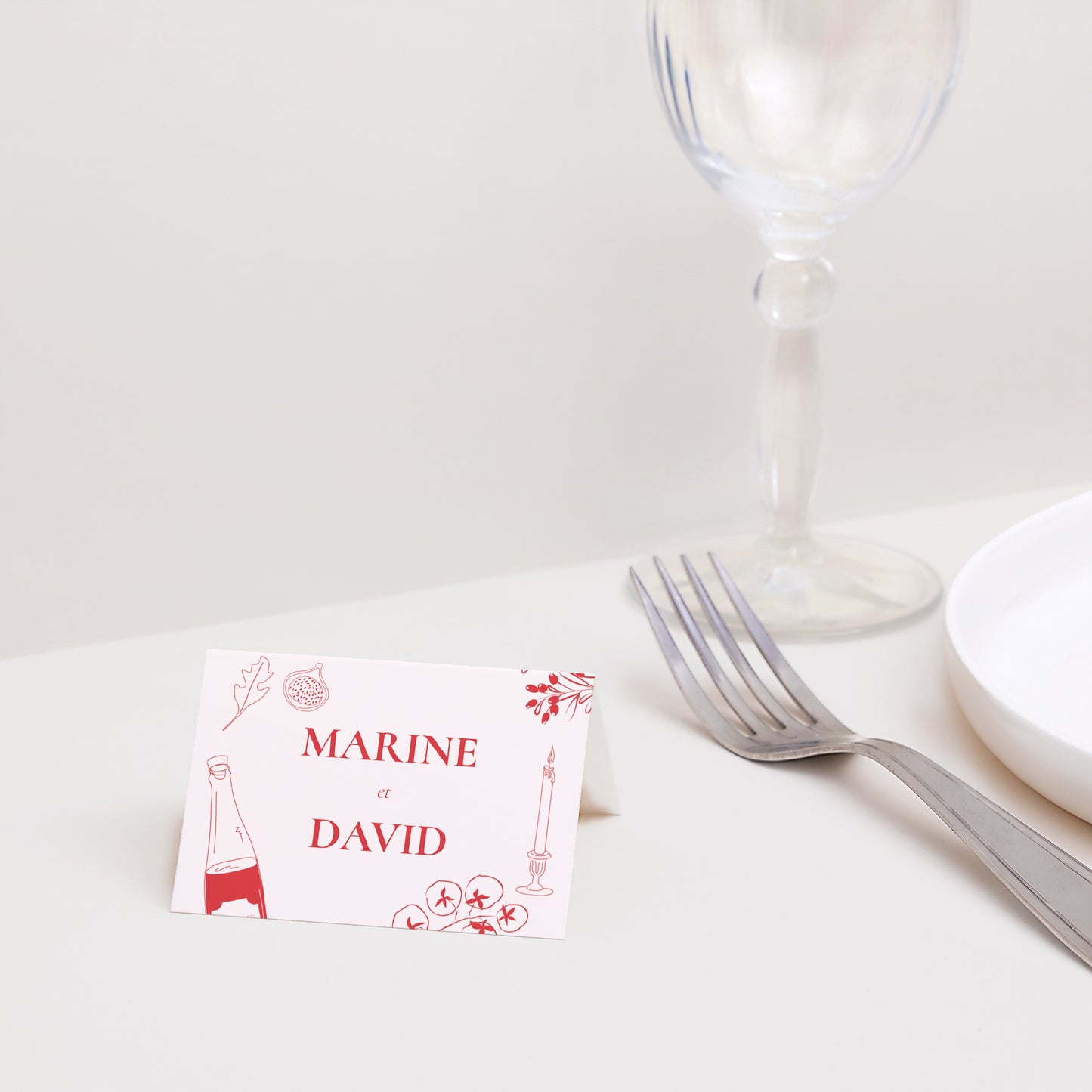 Marque-place Mariage 2 volets Be our guest ! photo N° 2
