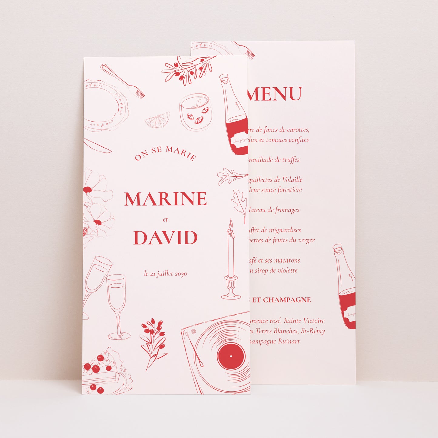 Menu Mariage Panoramique portrait Be our guest ! photo N° 1