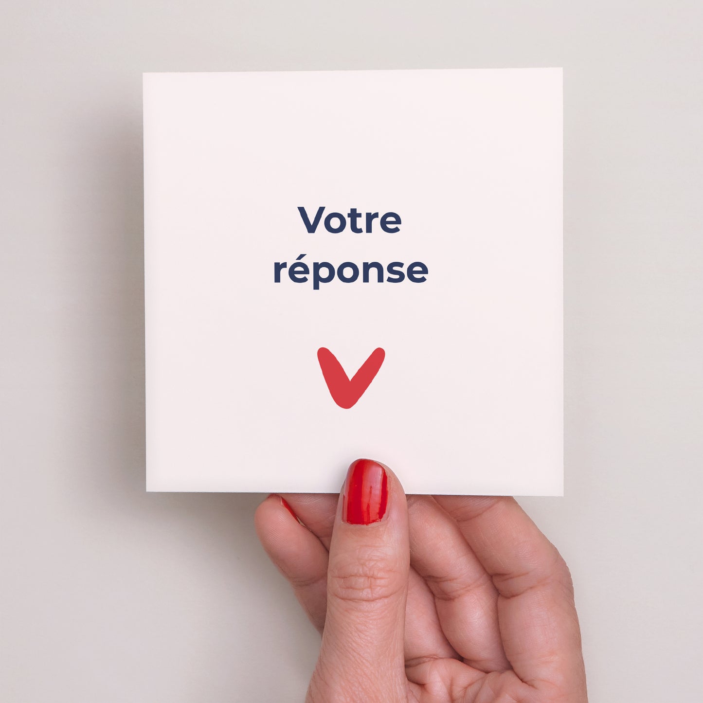 Carton réponse Mariage Carré Que du Love photo N° 2