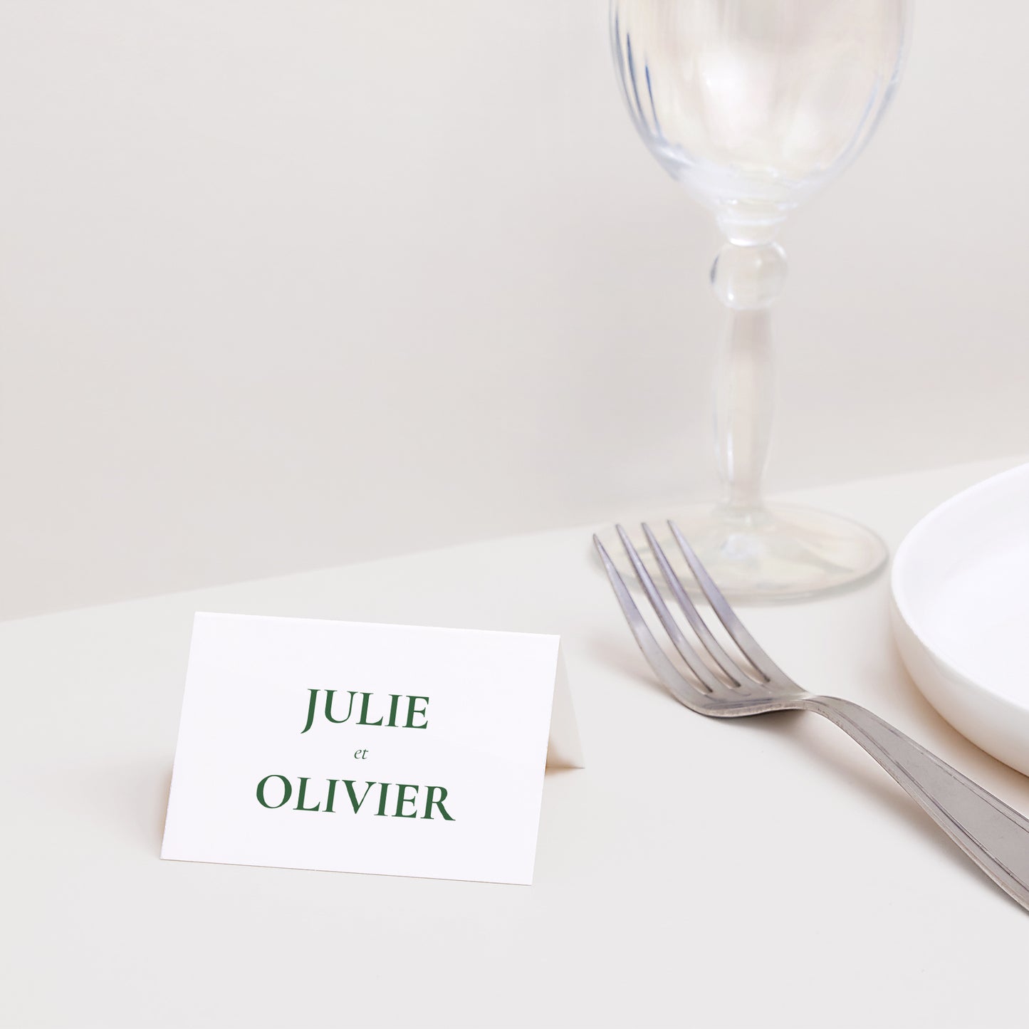 Marque-place Mariage 2 volets Encadré végétal III photo N° 2