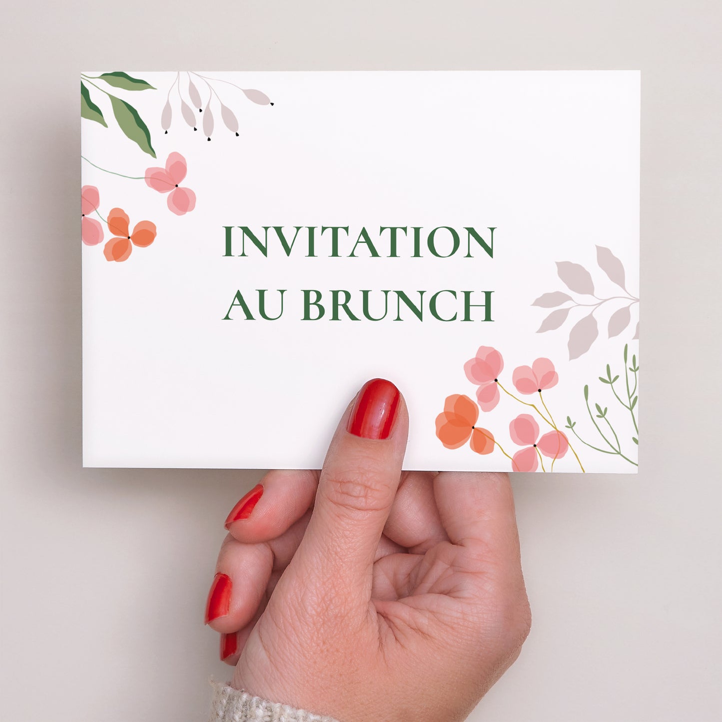Invitations Mariage Paysage Encadré végétal III photo N° 3