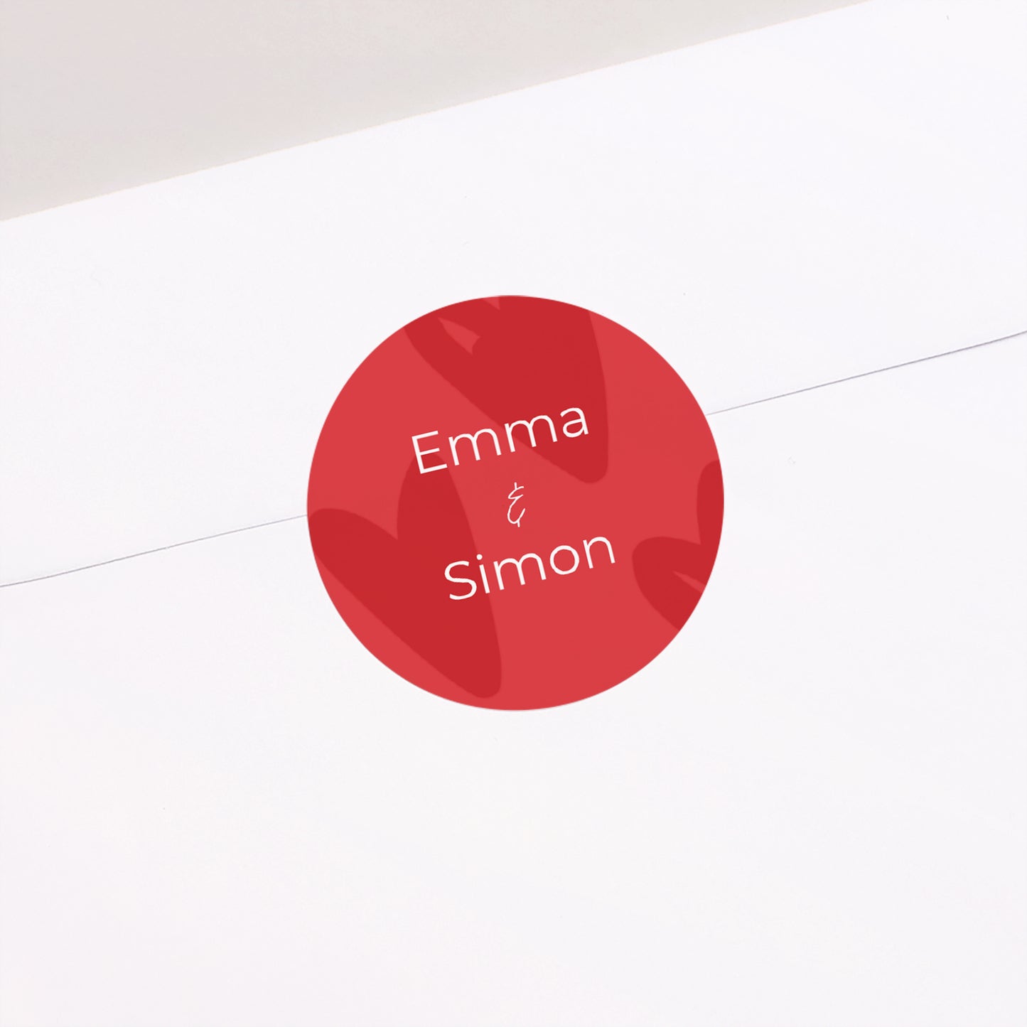 Sticker Mariage Rond Fond coeur photo N° 1