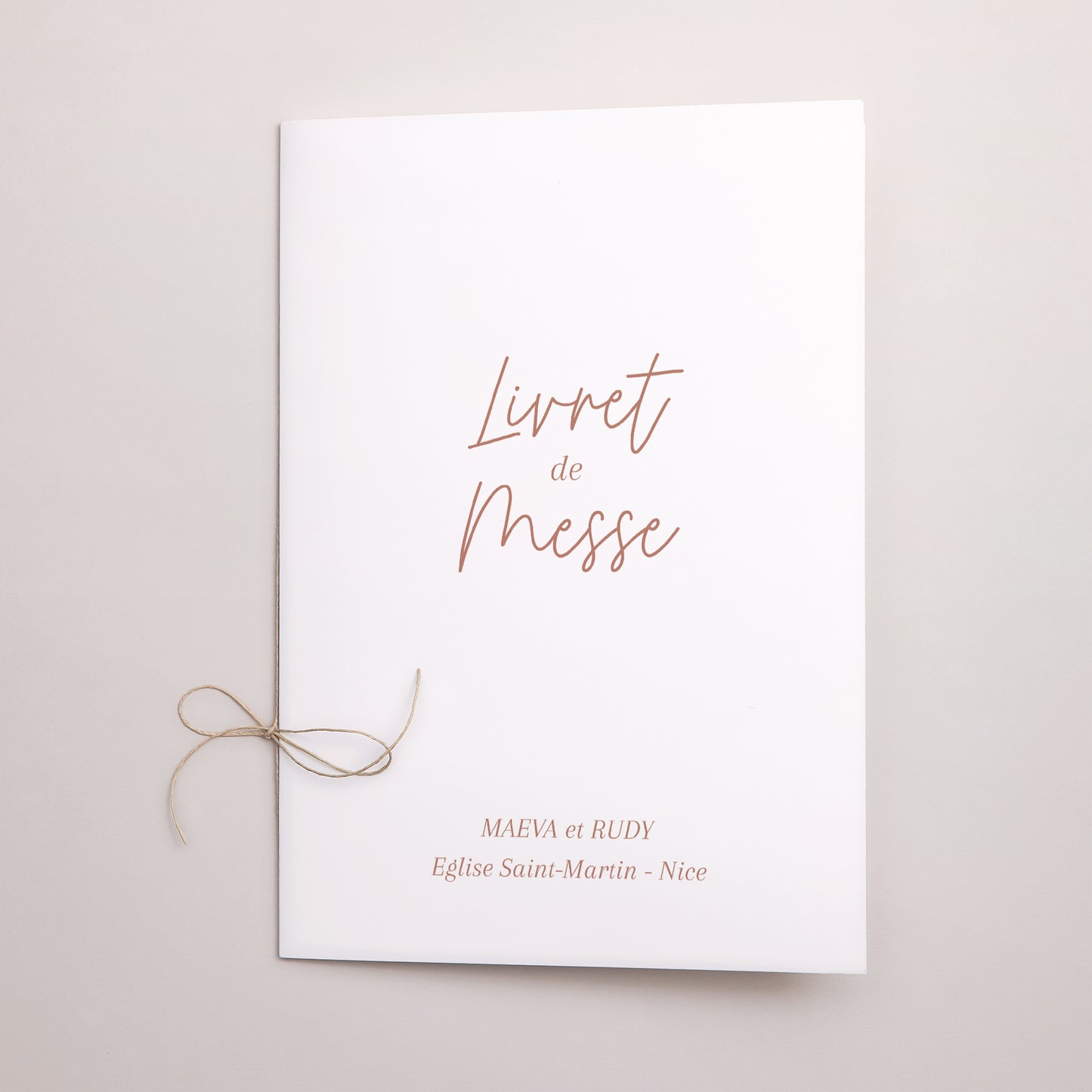 Livret de messe Mariage Double volet Epuré photo N° 1