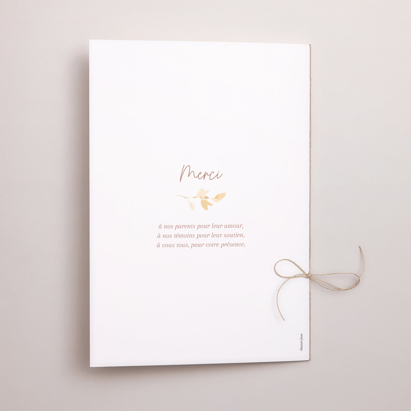 Livret de messe Mariage Double volet Epuré photo N° 3