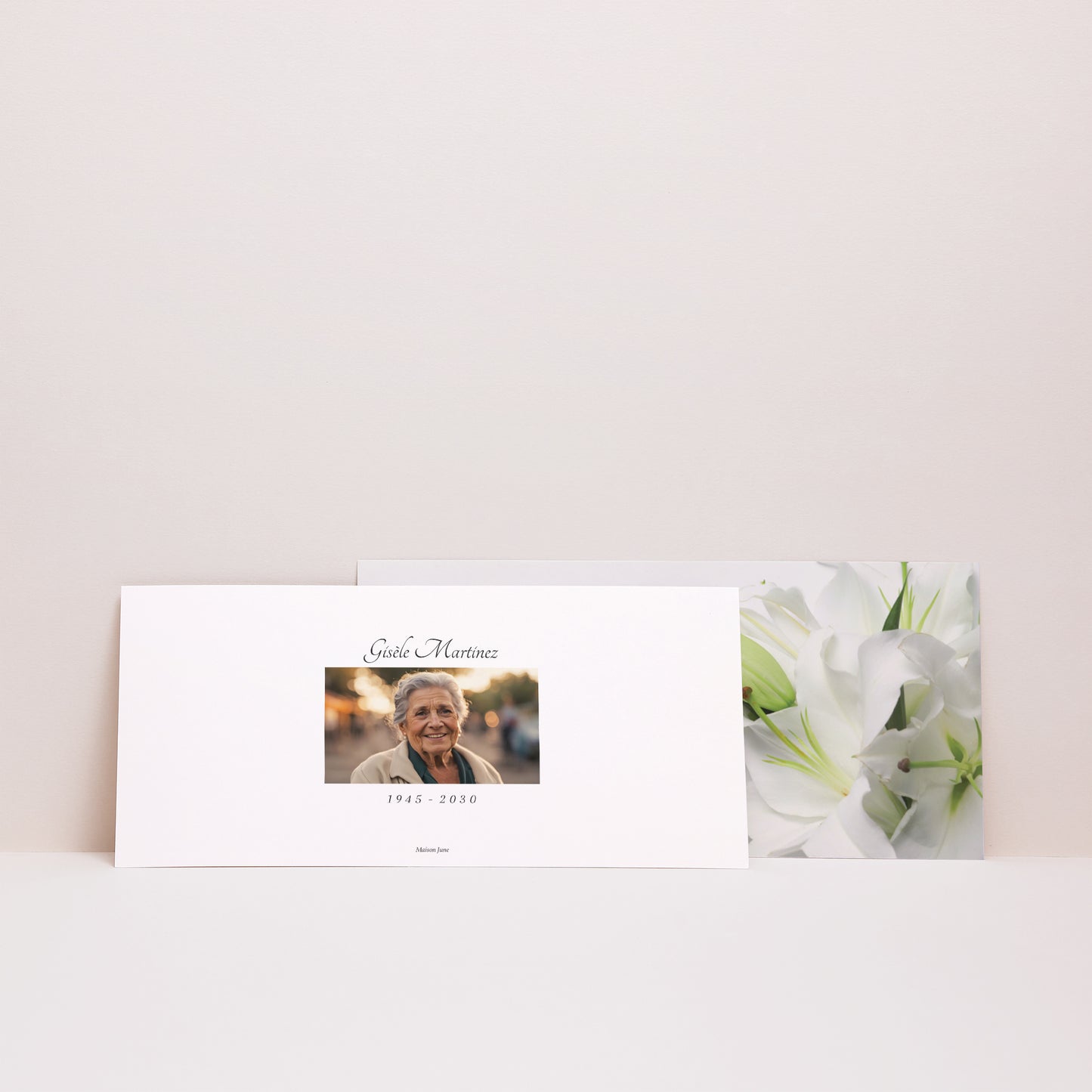 Faire-part Décès Panoramique paysage Dans nos cœurs photo N° 3