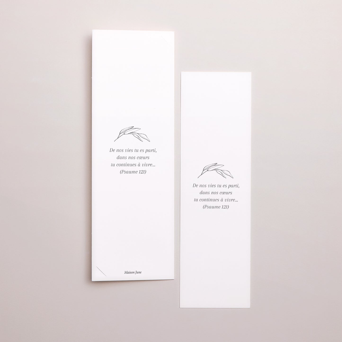 Faire-part Décès Marque-page photo Rien qu'un au revoir photo N° 3