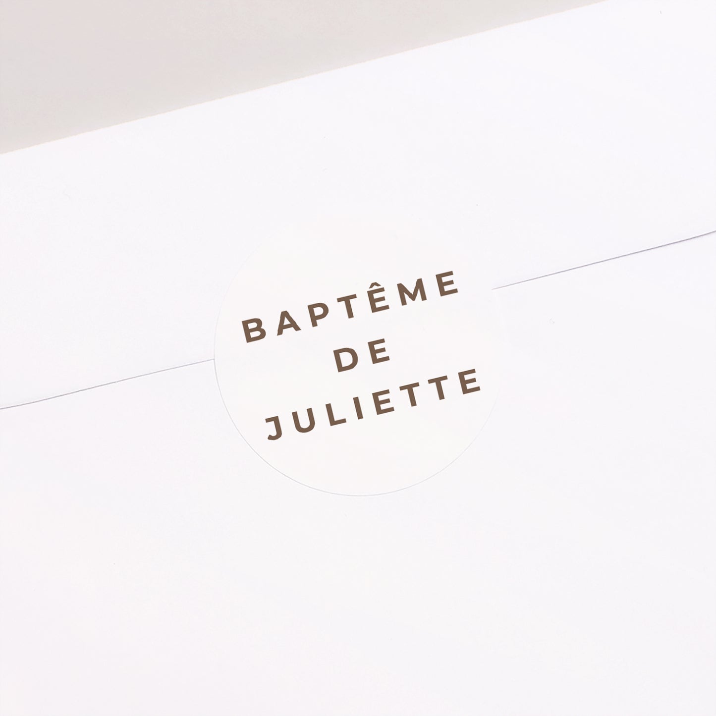 Sticker Baptême Rond Texte et photo photo N° 1