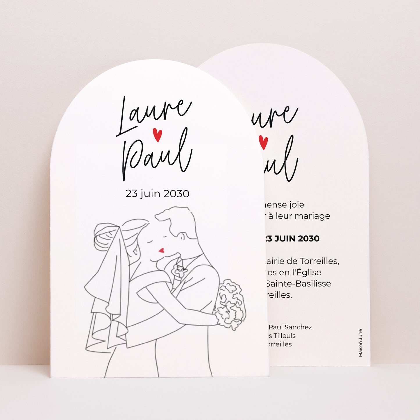 Faire-part Mariage Arche Les heureux mariés photo N° 1