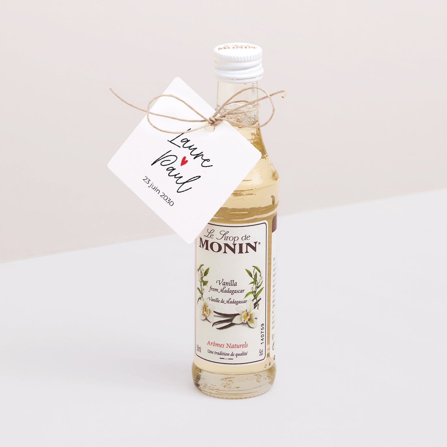 Etiquette perforée Mariage Carrée Les heureux mariés photo N° 3