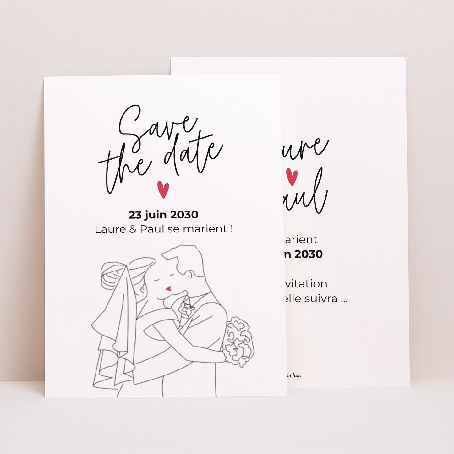 Save the date Mariage Portrait Les heureux mariés photo N° 1