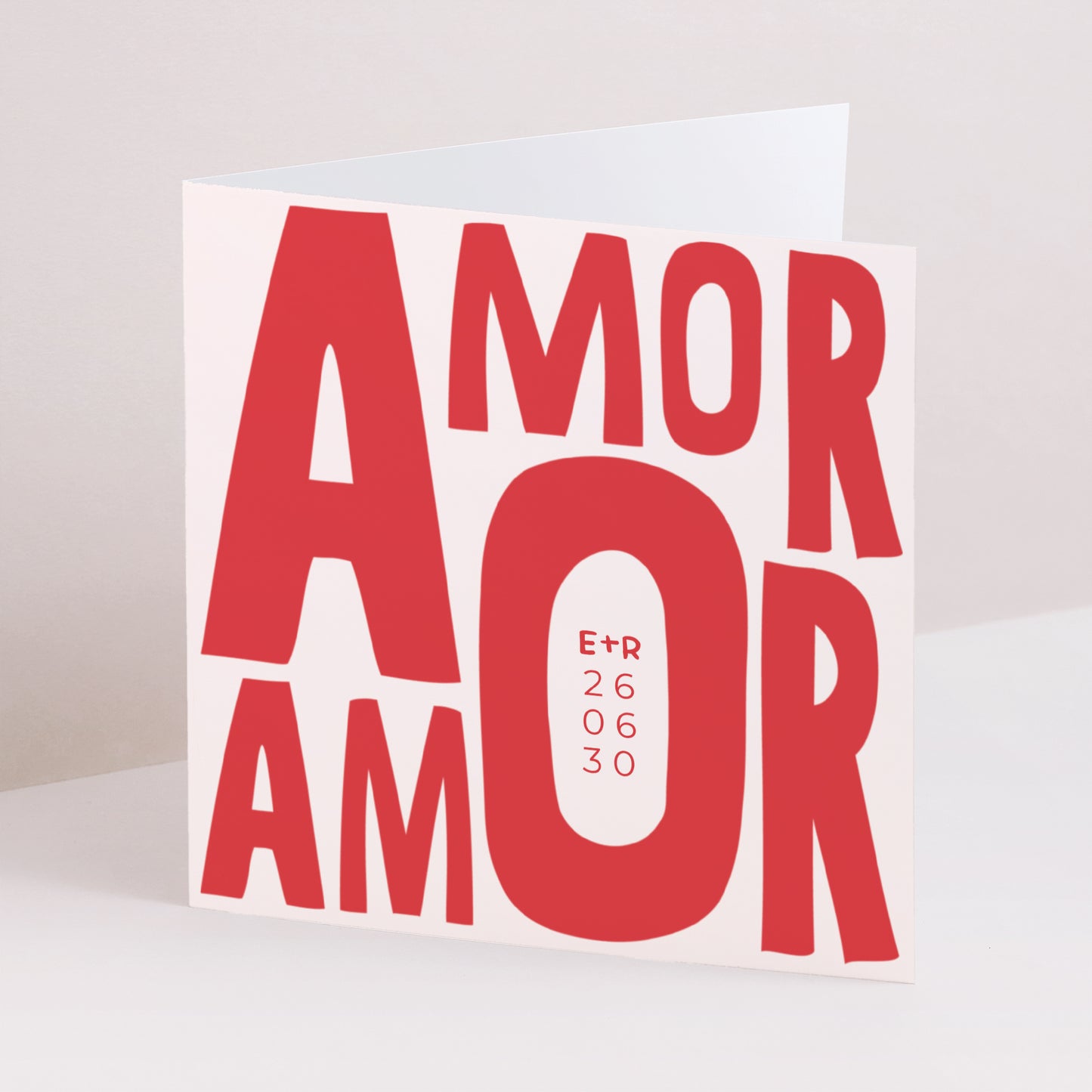 Faire-part Mariage Carré double volet Amor Amor photo N° 1