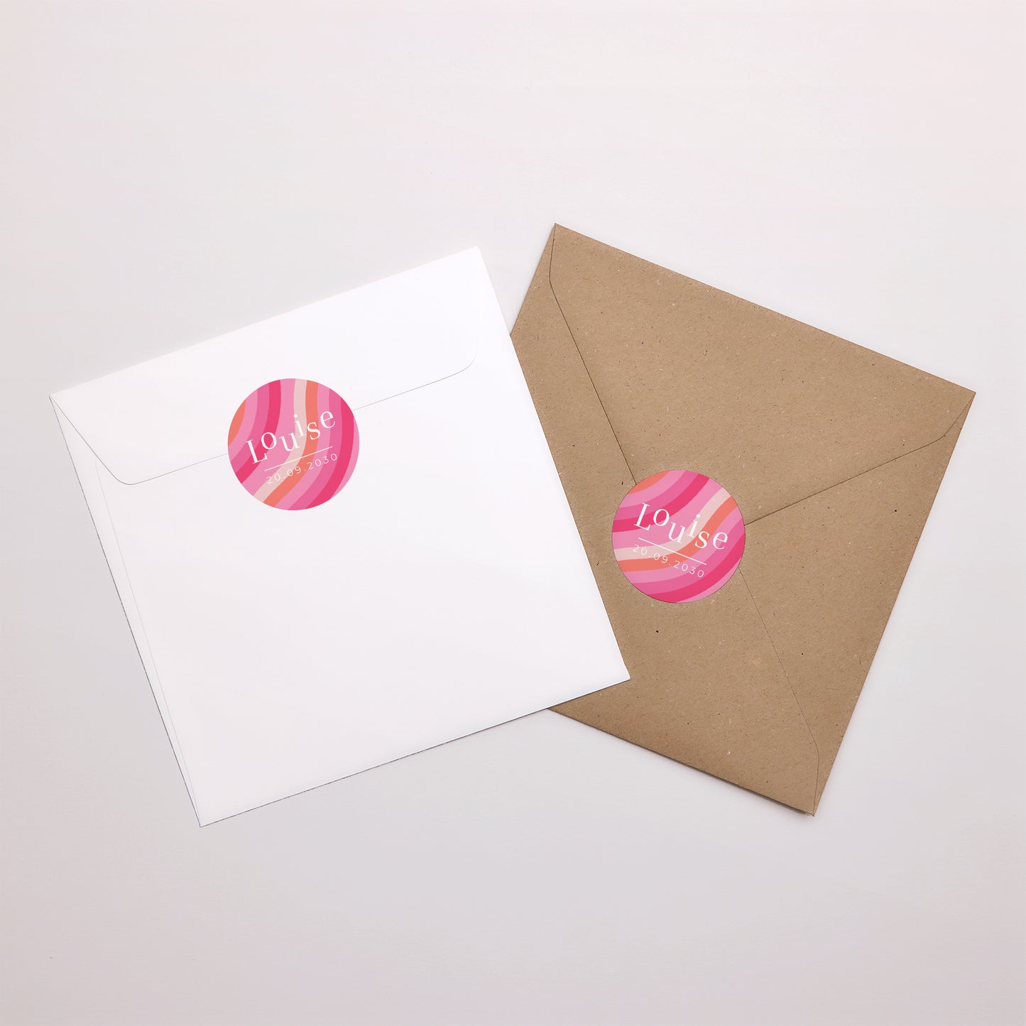 Sticker Naissance Rond Groovy baby photo N° 3