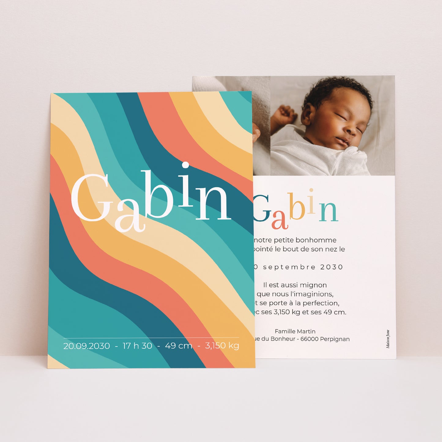 Faire-part Naissance Portrait Groovy baby II photo N° 1