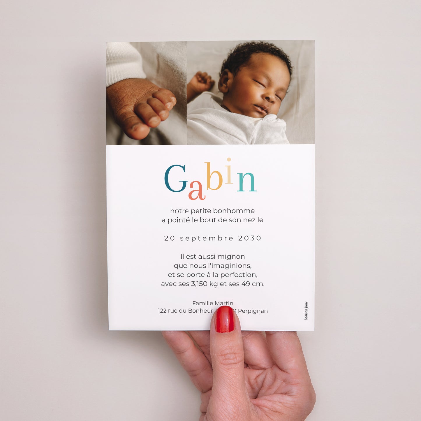Faire-part Naissance Portrait Groovy baby II photo N° 3
