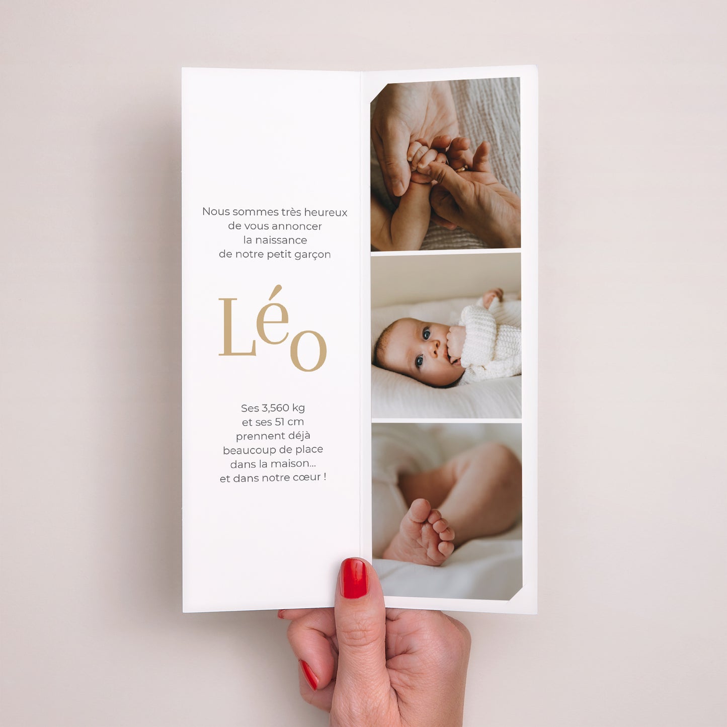 Faire-part Naissance Marque-page photo Full photo photo N° 2