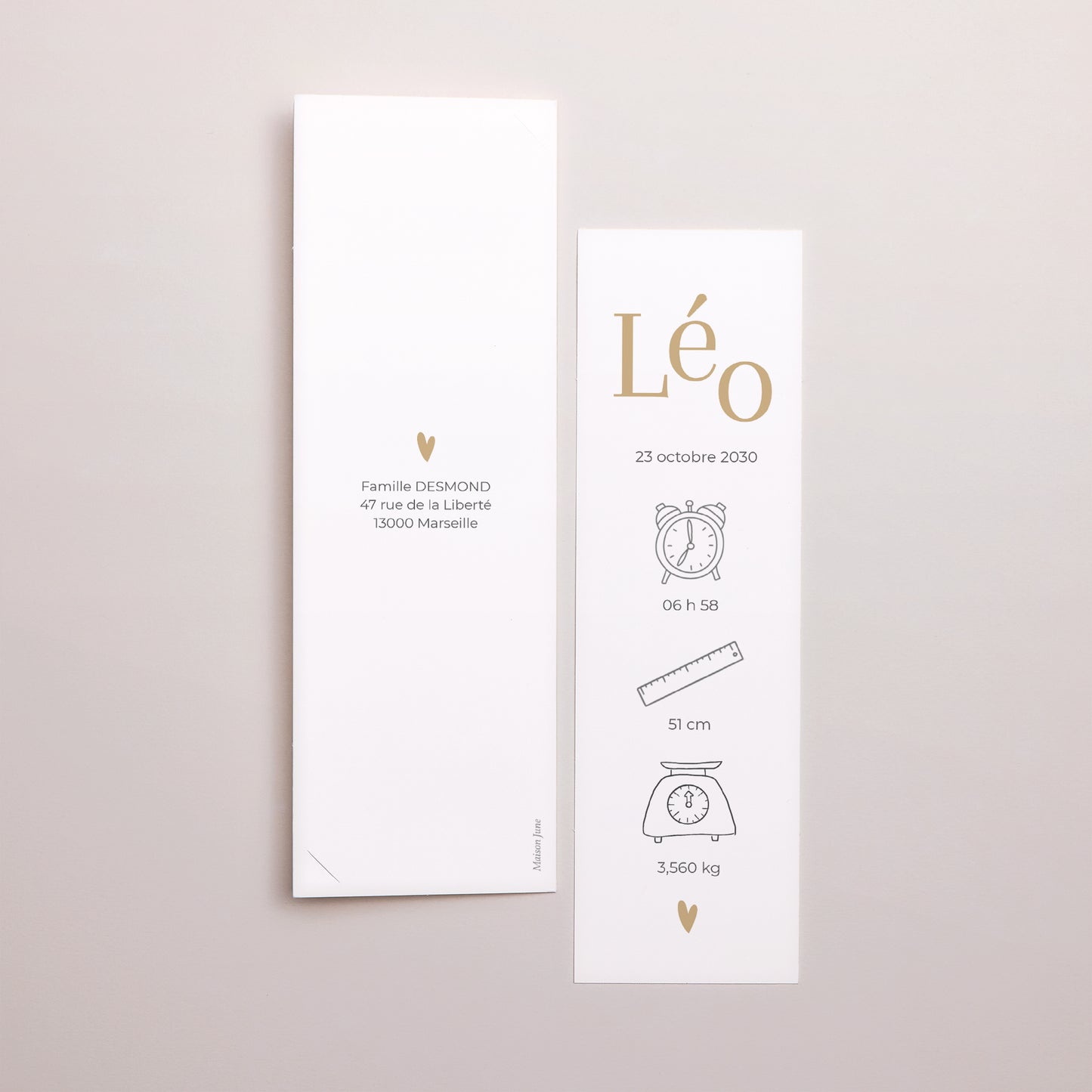 Faire-part Naissance Marque-page photo Full photo photo N° 3