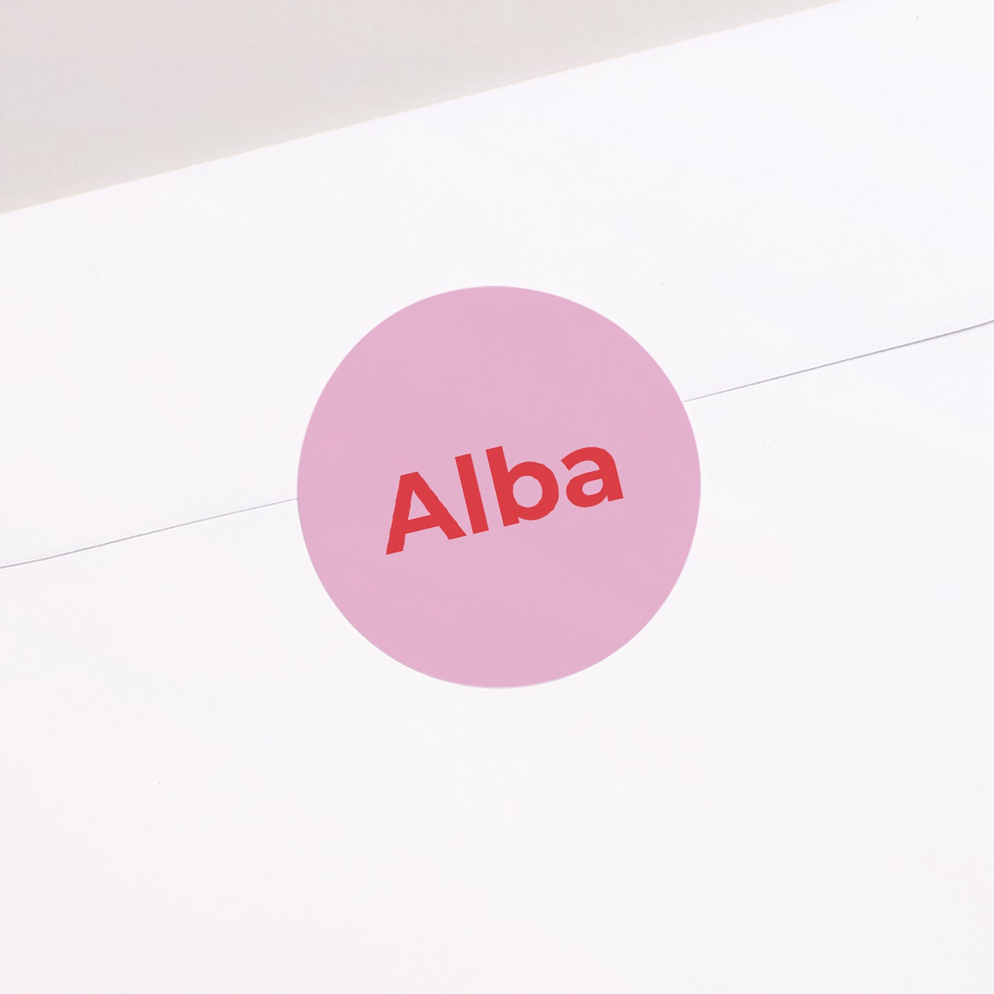 Sticker Naissance Rond Pink & Red Baby photo N° 1
