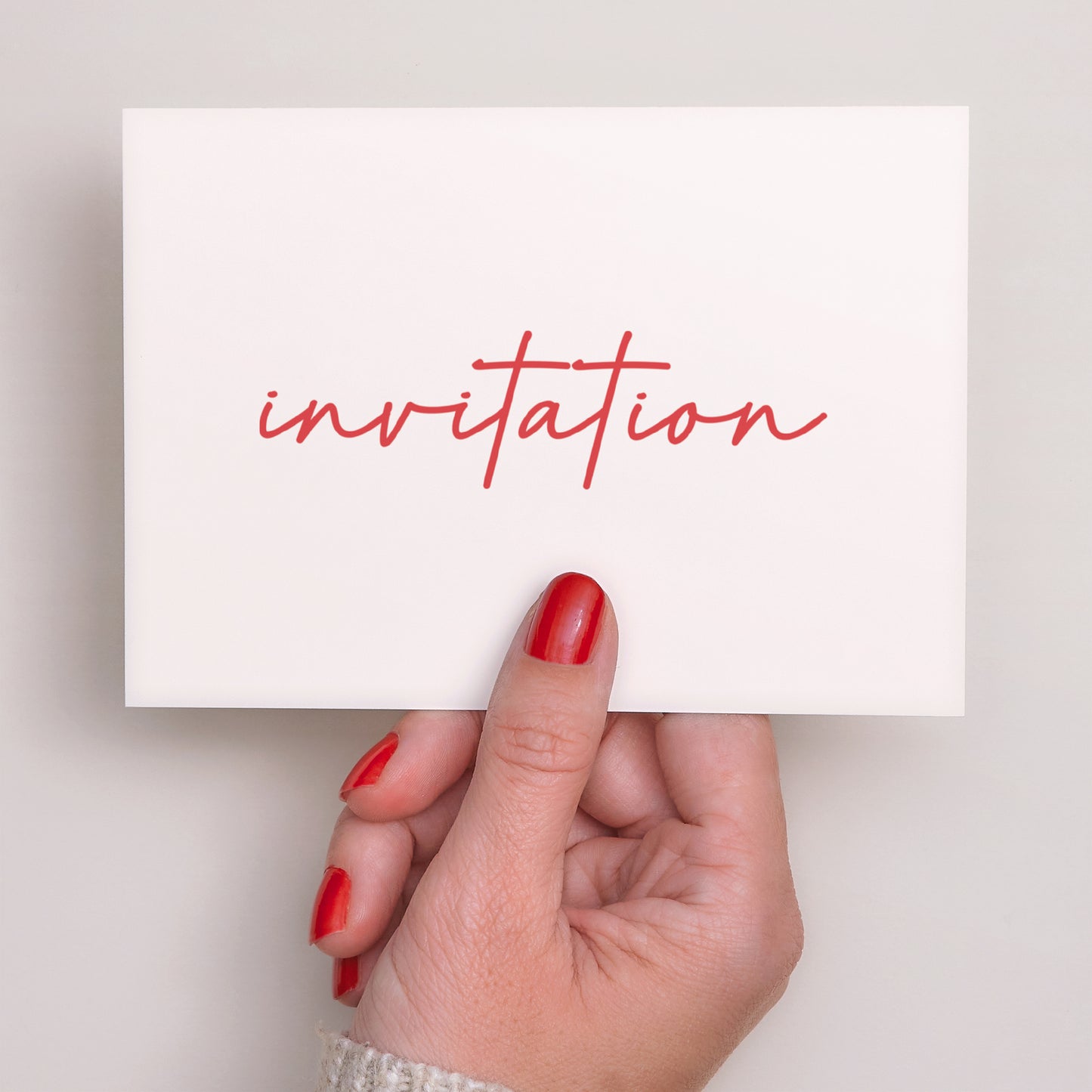 Invitations Mariage Paysage Red & Cream II photo N° 3