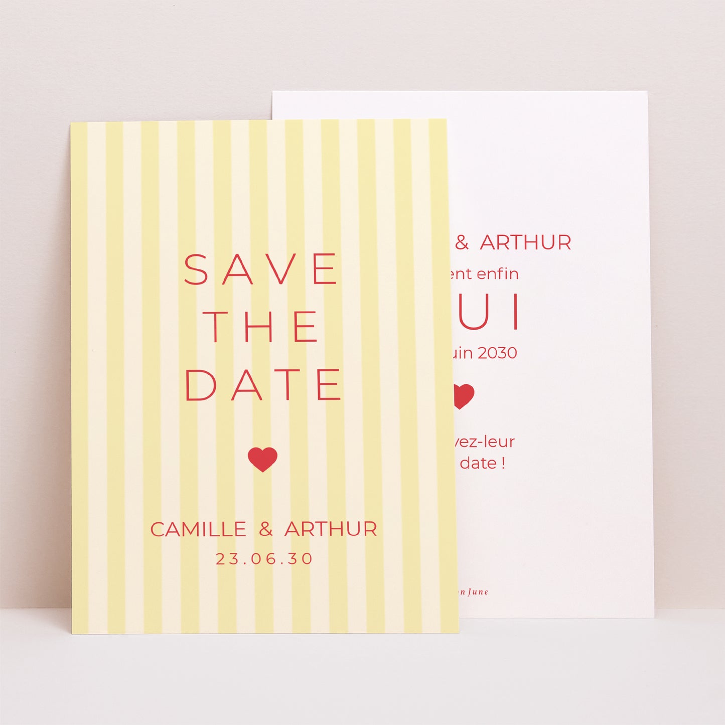 Save the date Mariage Portrait Yellow sunshine photo N° 1