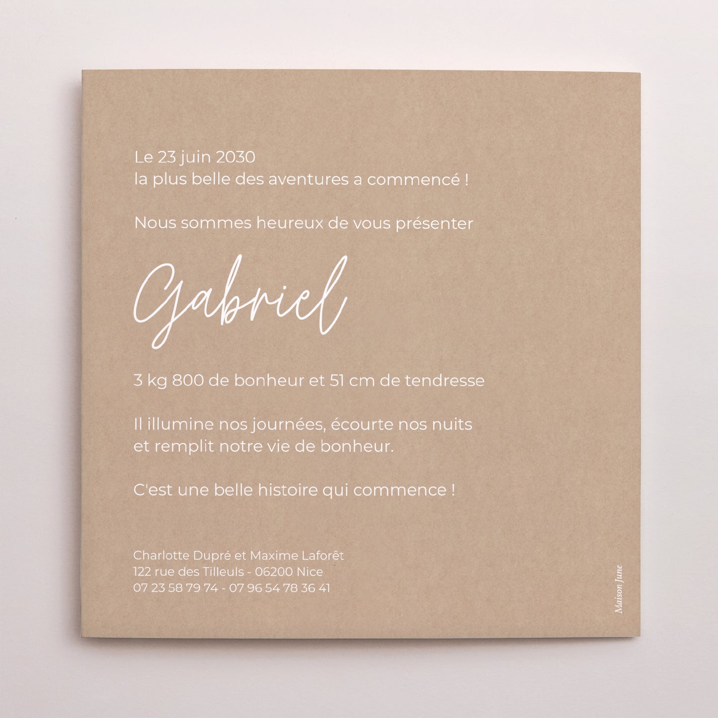 Faire-part Naissance Pochette disque single baby photo N° 3