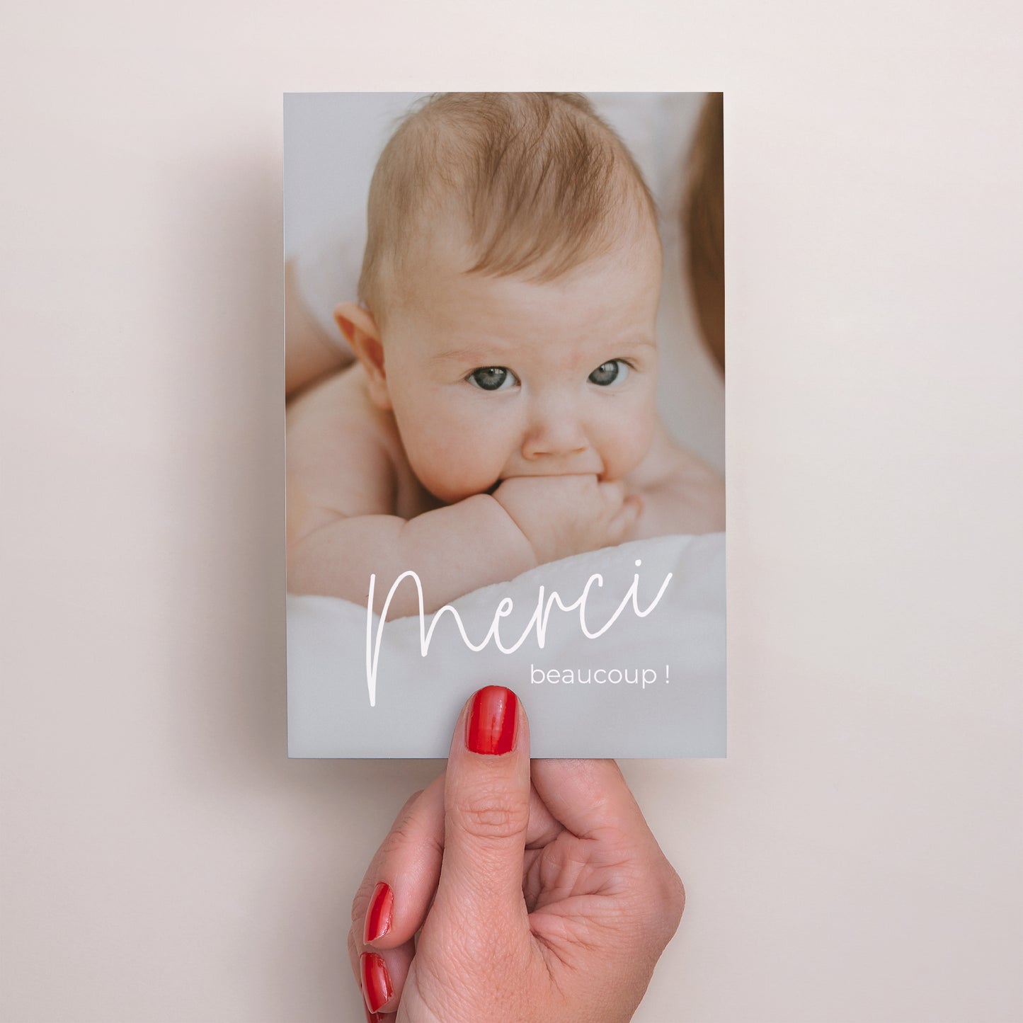 Remerciements Naissance Portrait single baby photo N° 2