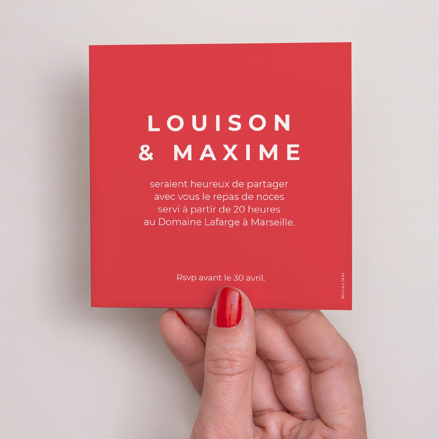 Invitations Mariage Carré Oui coeur photo N° 3