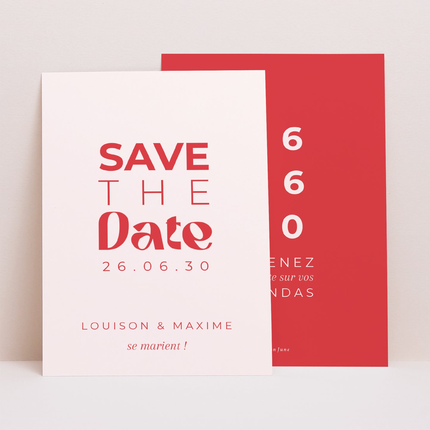Save the date Mariage Portrait oui coeur photo N° 1