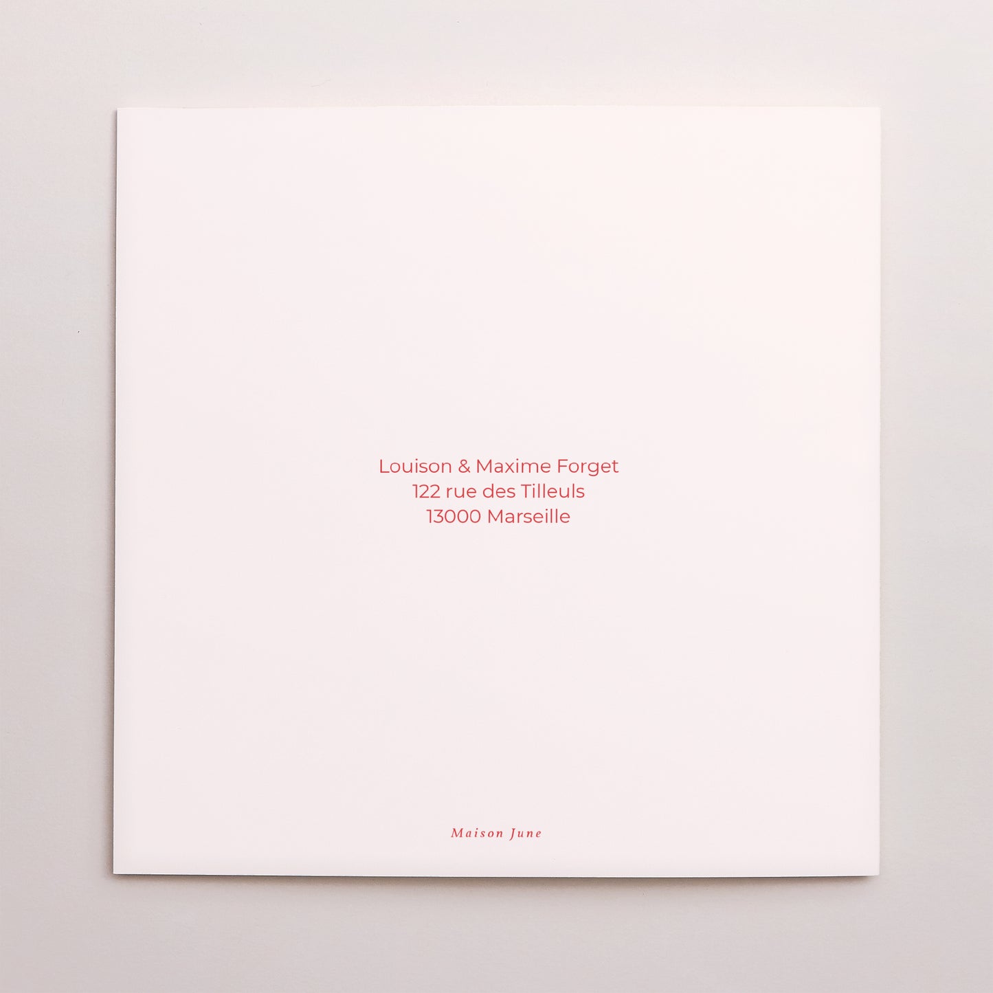 Remerciements Mariage Carré double volet Oui coeur photo N° 3