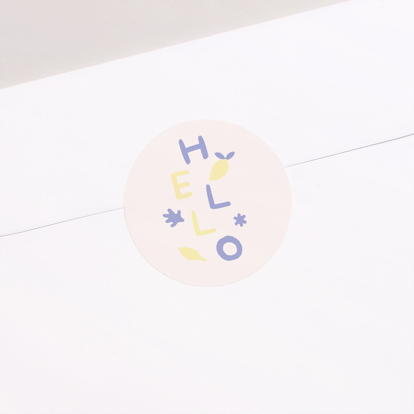 Sticker Naissance Rond Matisse yellow photo N° 1