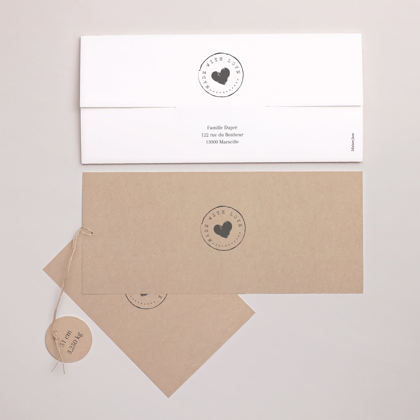 Faire-part Naissance Pochette 2 cartes, étiquette Full photographique photo N° 4