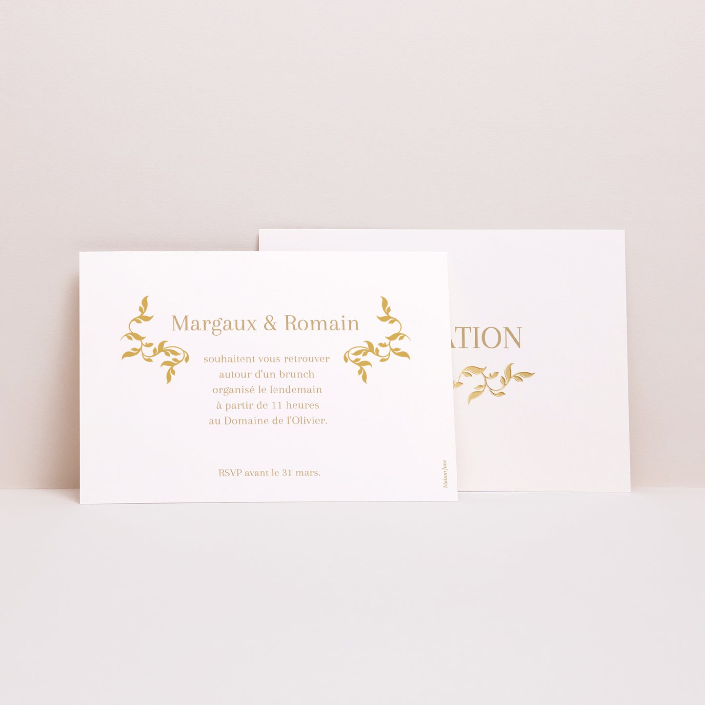 Invitations Mariage Paysage Baroque chic photo N° 2