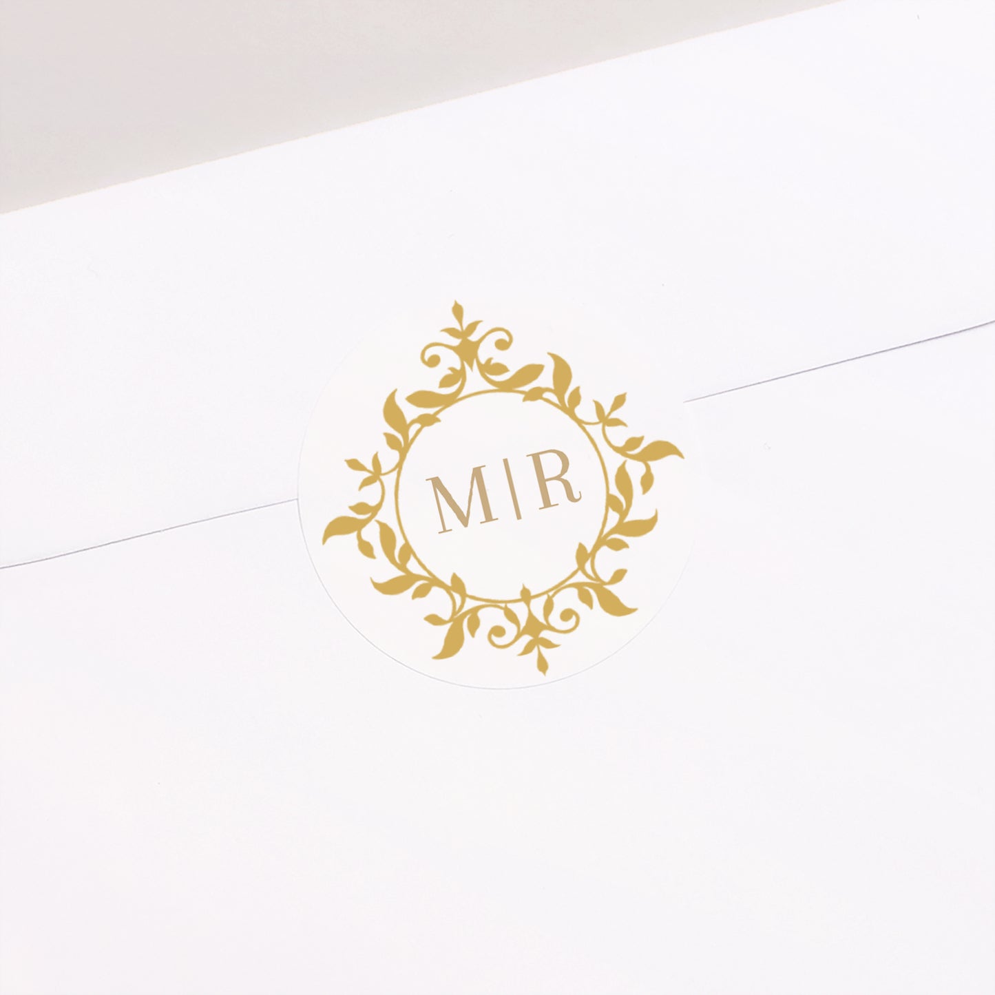 Sticker Mariage Rond Baroque chic photo N° 1