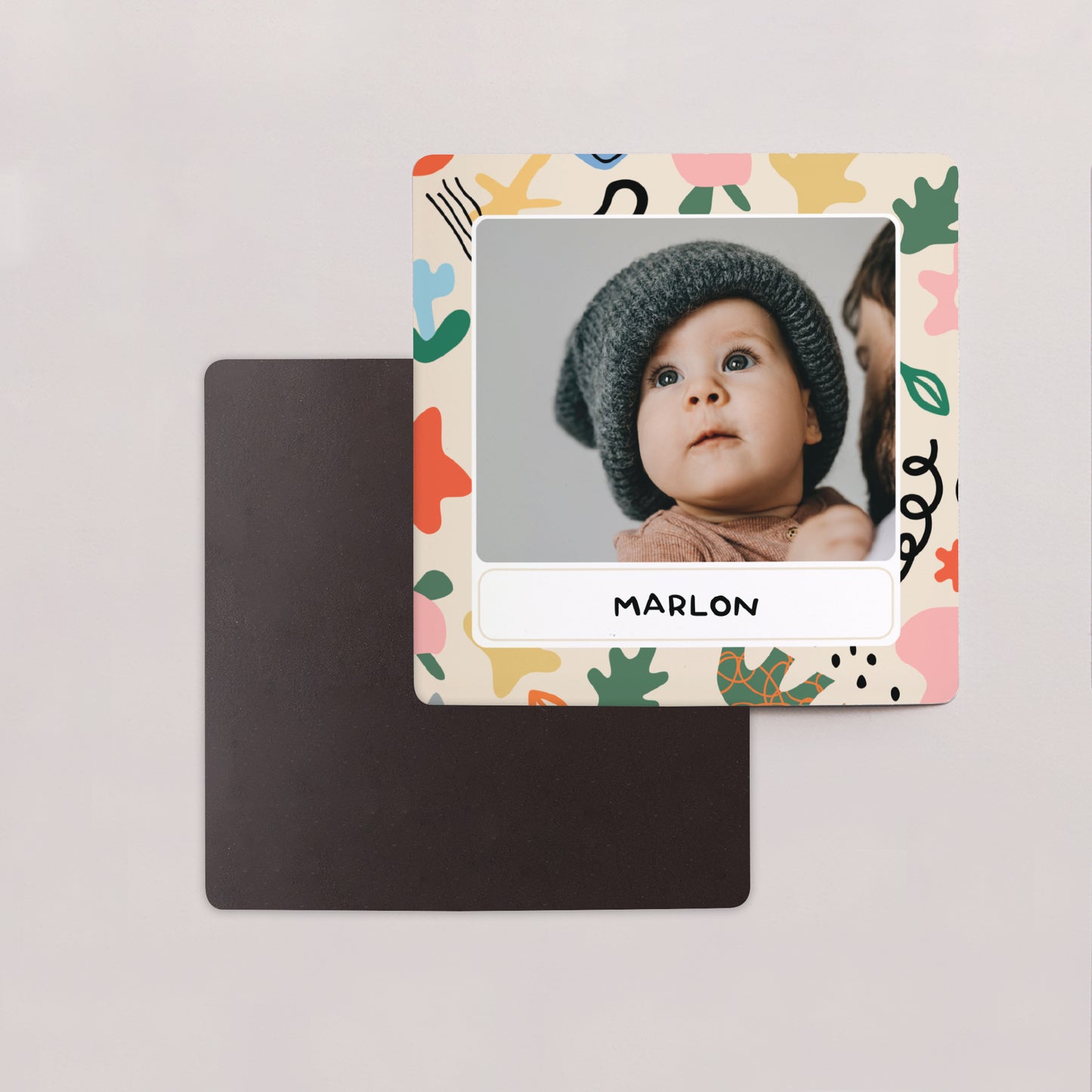 Remerciements Naissance Lot de 9, magnétique Matisse coloré photo N° 2
