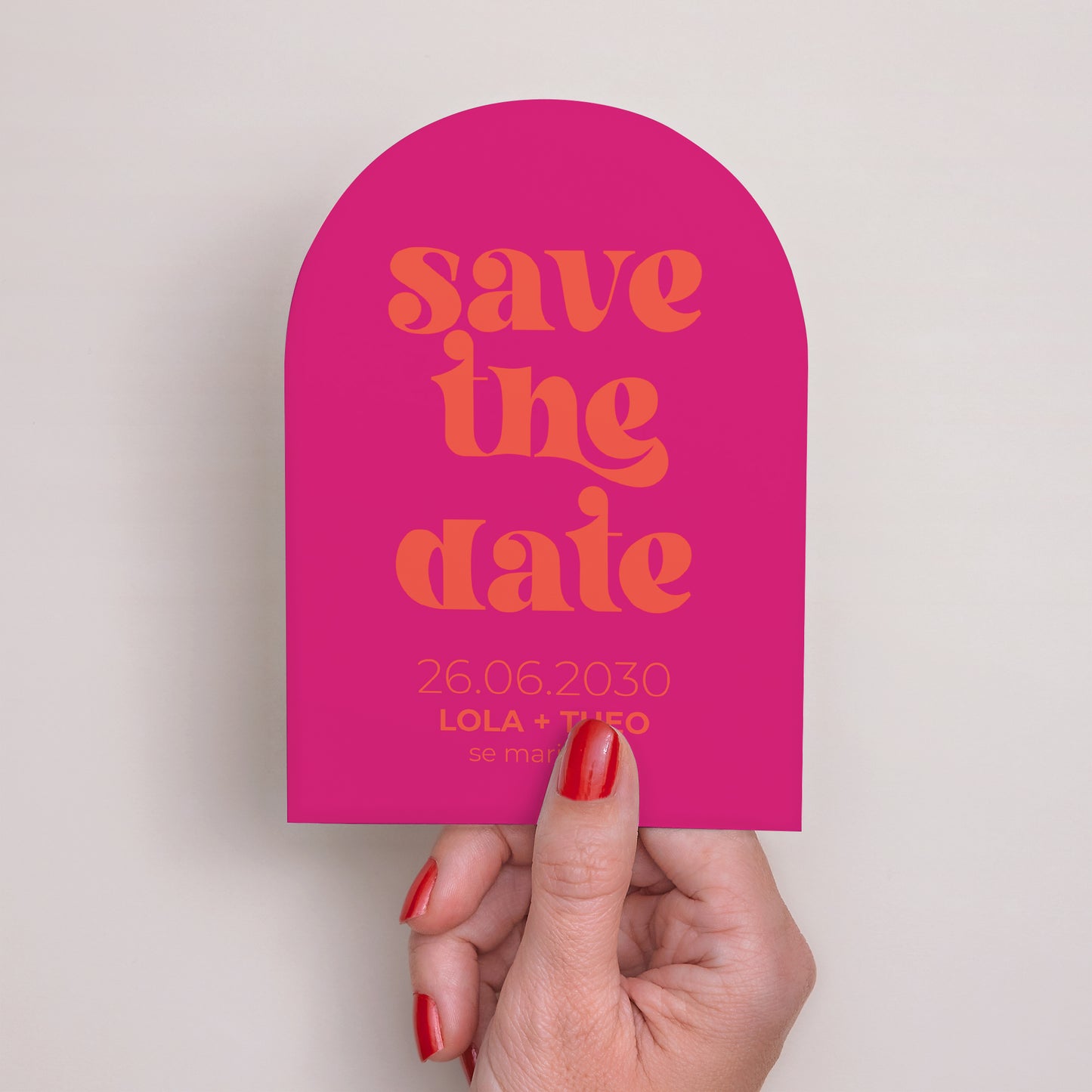 Save the date Mariage Petite arche Groovy photo N° 2