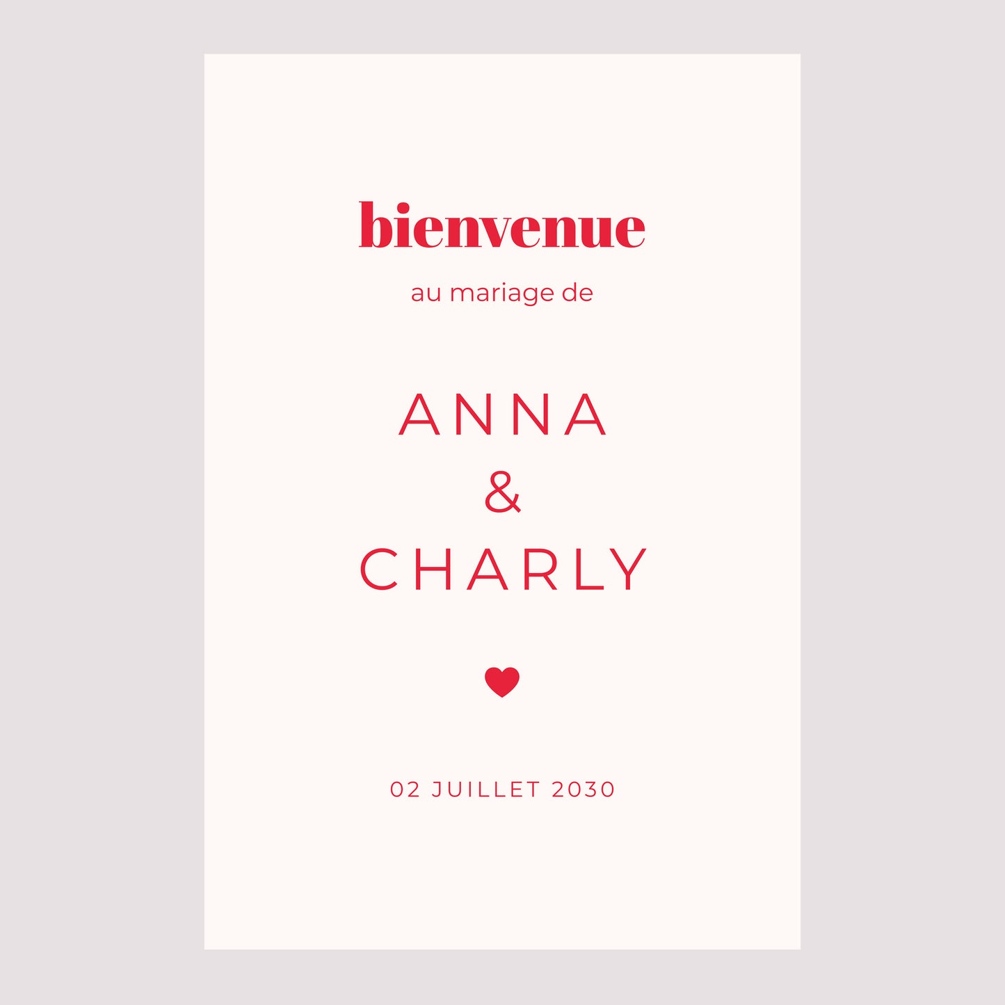 Panneau bienvenue Mariage Portrait 60 x 90 cm On se dit oui photo N° 2