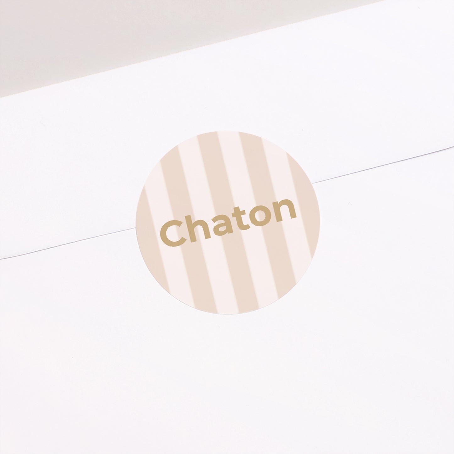 Sticker Naissance Rond Chaton or photo N° 1