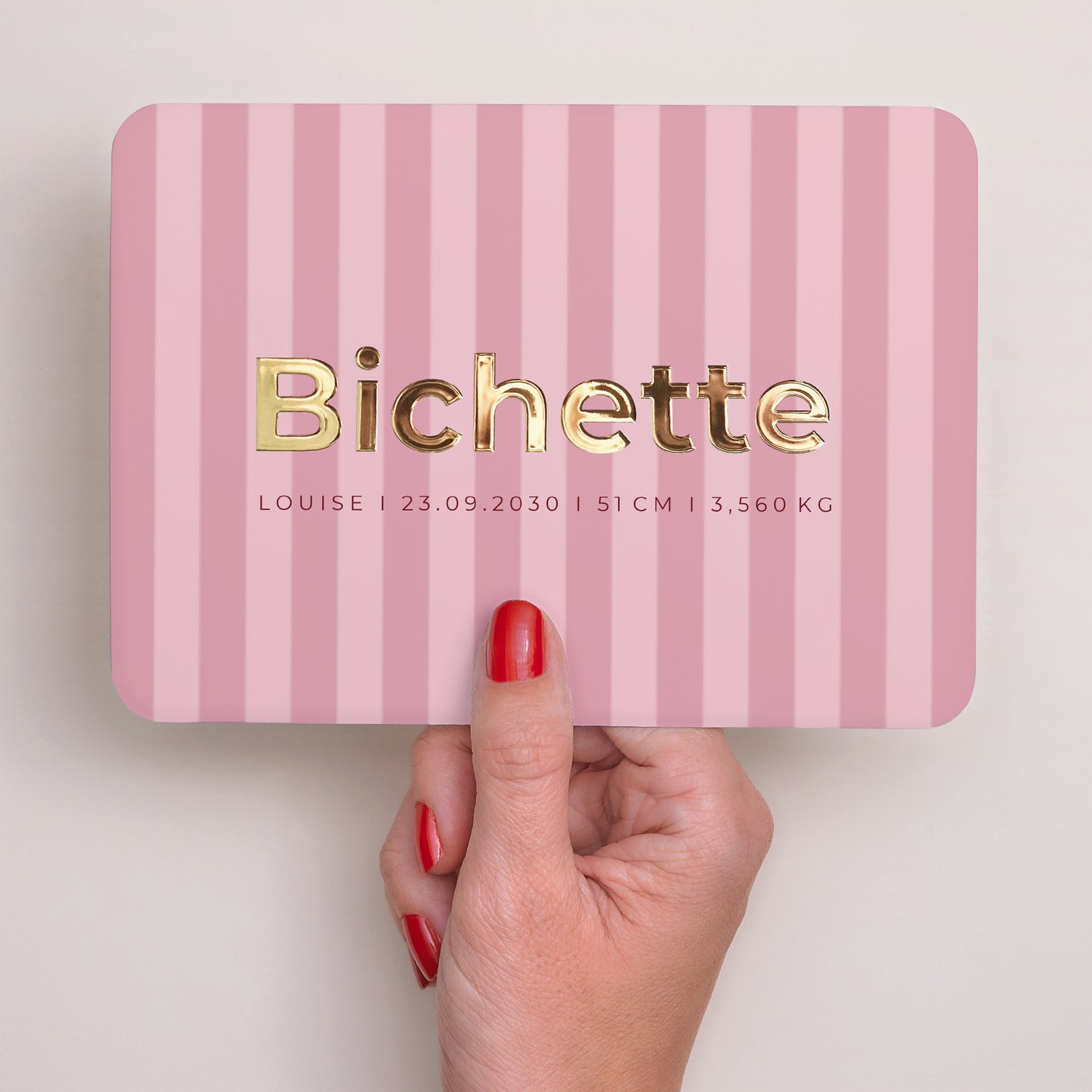 Faire-part Naissance Paysage, bords arrondis Bichette or photo N° 3