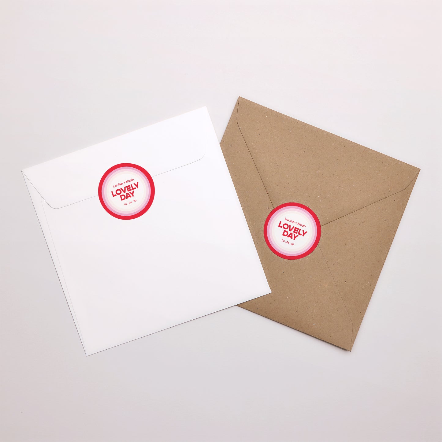 Sticker Mariage Rond Lovely Day photo N° 4