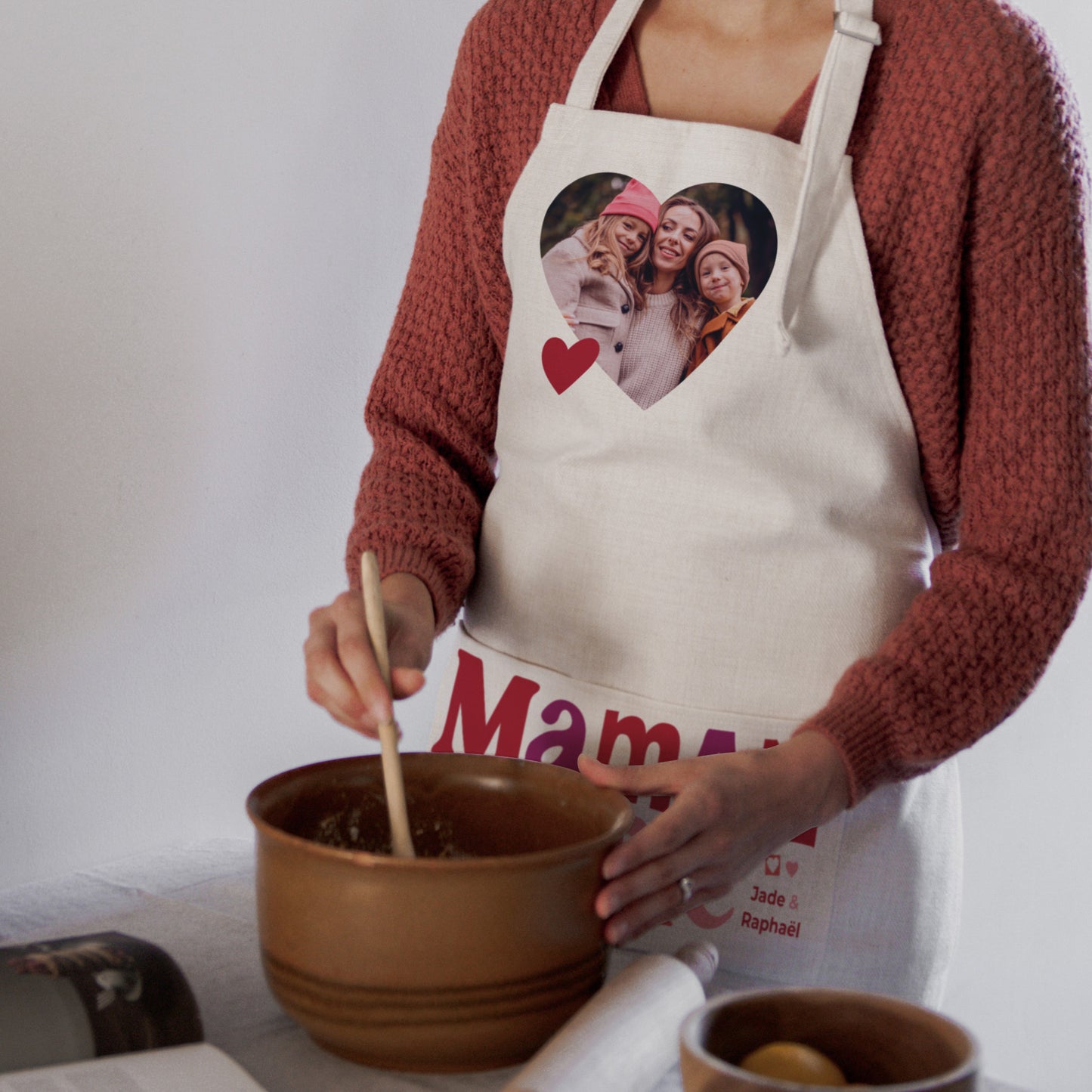 Tablier adulte Objets Beige naturel Maman chérie V photo N° 3