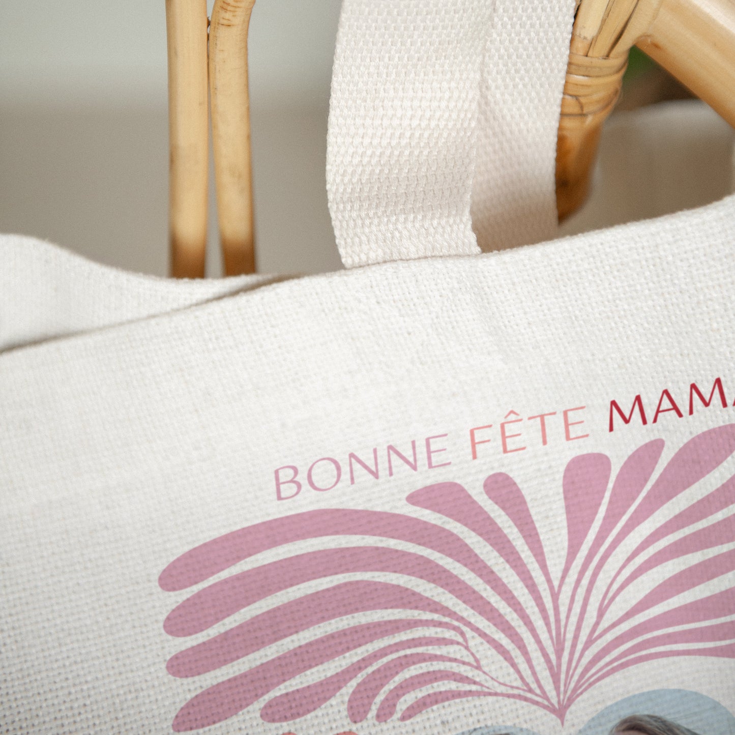 Tote bag Objets Anse en toile Pink foliage photo N° 3