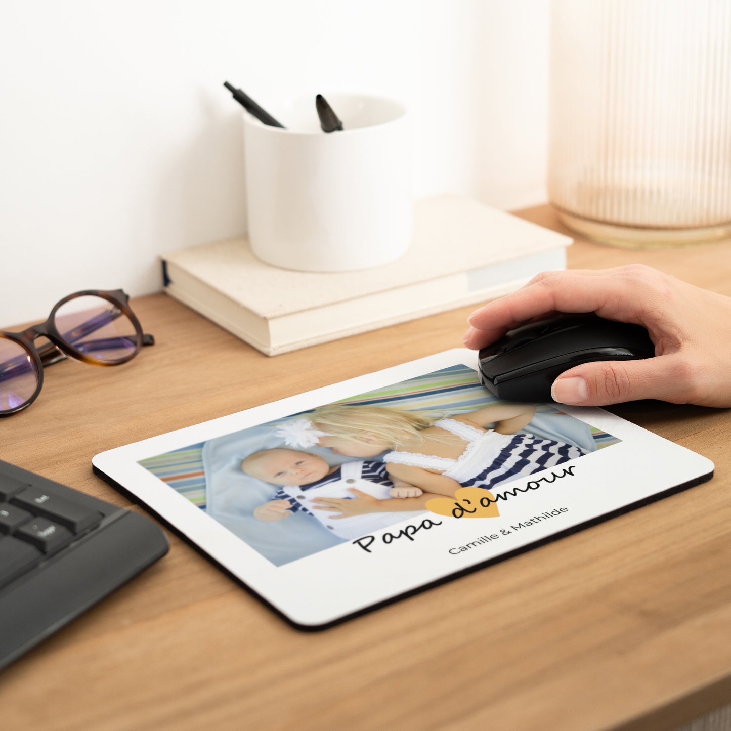 Tapis de souris Objets Rectangle Papa d'amour III photo N° 2